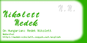 nikolett medek business card